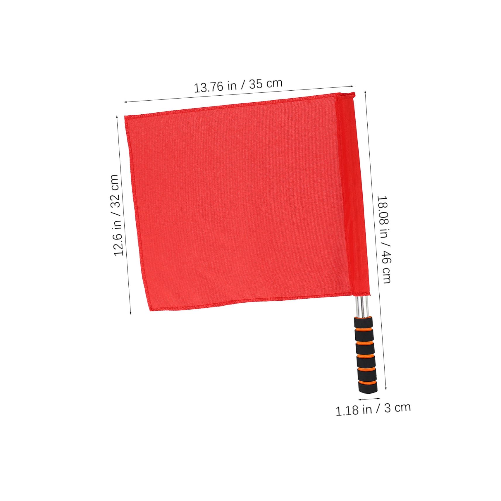 Toddmomy Competition Referee Flags 4pcs Red Green Hand Flags Sports Race for Football Volleyball Rugby