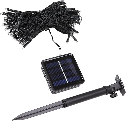 Miniatura 9 de Guirnalda de luces solares decorativas 100 LED 8 modos IP65 impermeable 12m39.4 pies energía solar alrededor del árbol jardín arreglado cadena luz