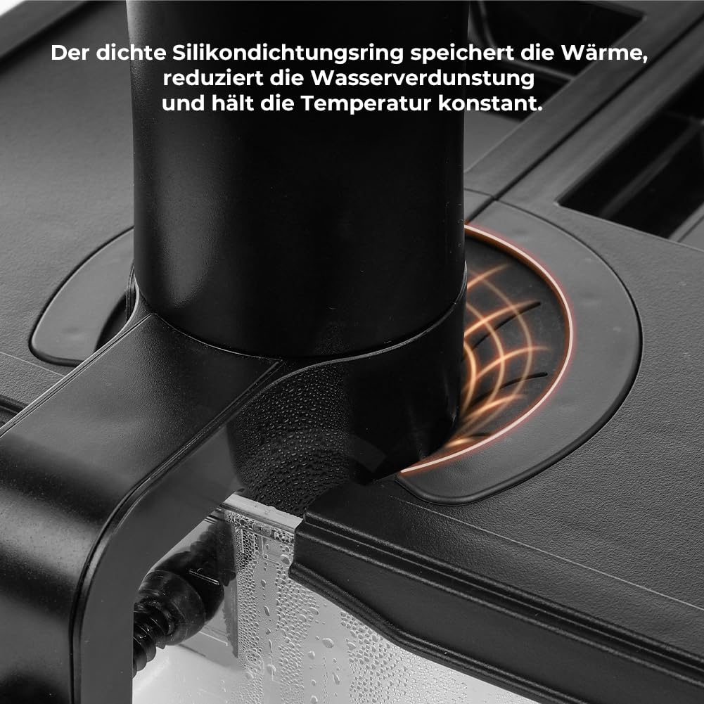 Sous Vide Behälter mit Deckel Sous Vide Container mit Rack 11L für Sous Vide Stick Garer Mehrere Marken Geeignet Multifunktionaler Doppeltür Durchsichtig