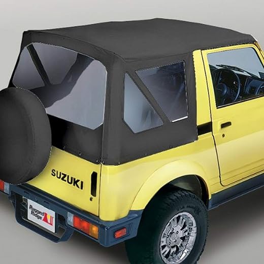 Rugged Ridge | Soft Top, Black Denim, Clear Windows | 53701.15 | Fits 1986-1995 Suzuki Samurai