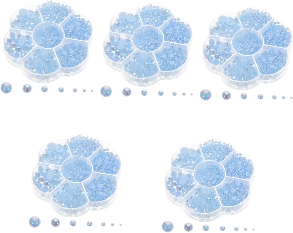 Headdress Half Round Flatback Craft for Nail Art Jewelry Making and Face Decorations Storage Box