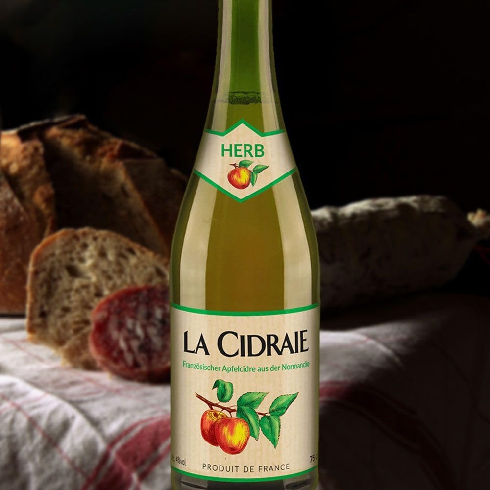 La Cidraie Cidre herb, halbtrocken, sortenreines Weinpaket + VINOX Winecards (6x0,75l)