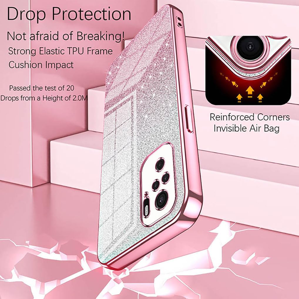 BORYA Funda Para Xiaomi Redmi Note 10 4G/Redmi Note 10S/Poco M5s, Ultradelgado Antigolpes Silicona Carcasa, TPU+PC Estuche, Suave Transparente Caso[Protector Pantalla Incorporado], Azul Claro