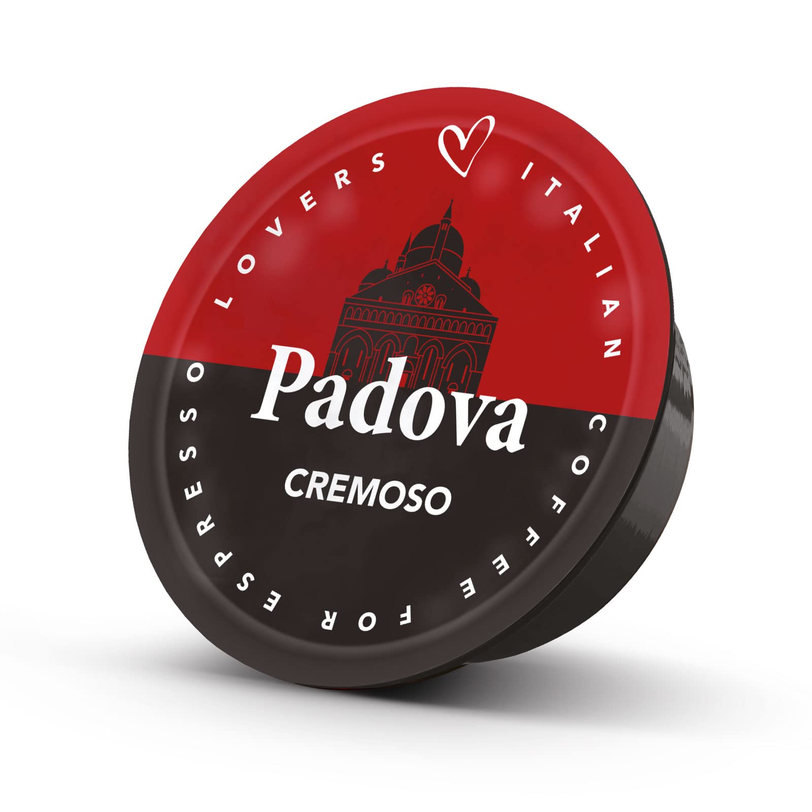 Italian Coffee, 128 Coffee Capsules Compatible with Lavazza A Modo Mio – Padova Creamy Espresso, 40% Arabica 60% Robusta – Full Body and Bold Taste