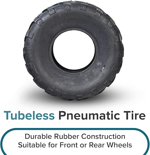 Miniatura 6 de AlveyTech Neumático de 19 x 7.00-8 con banda de rodadura en V QD116 – Compatible con mini bicicletas Baja, MB165 y MB200, cuatrimotos, Go Karts y