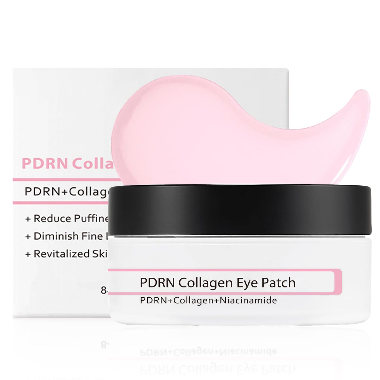 Under Eye Gel Patches, Pink Collagen Eye Patches with Niacinamide