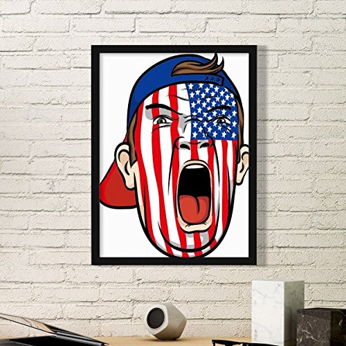Cadre décoratif drapeau USA pour personnaliser un petit espace mural facilement