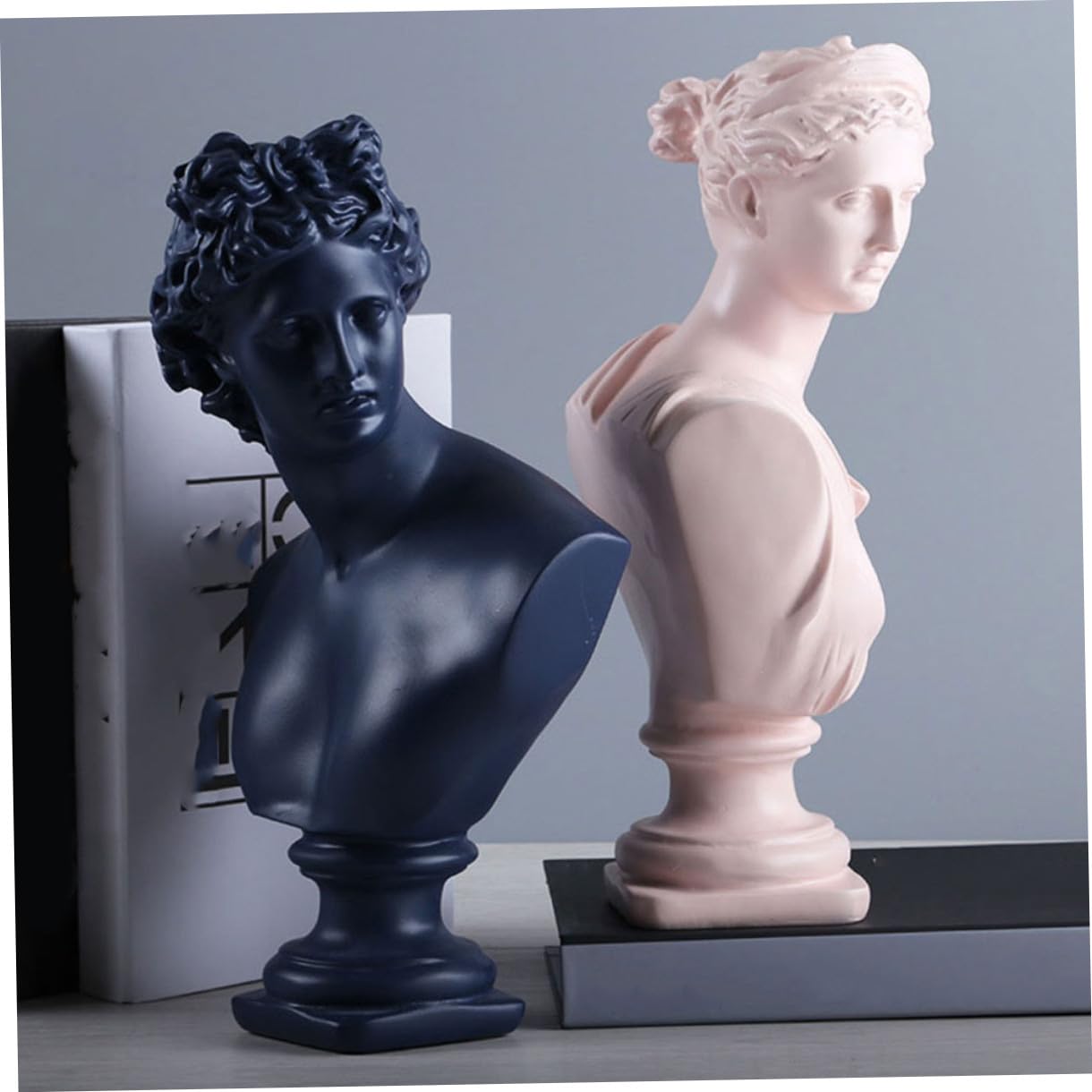 Busto Decorativo in Resina Artigianale per Scrivania, Statua da Tavolo Realistica per Arredamento Casa e Ufficio, Ornamento Scultura Mitologia Greca