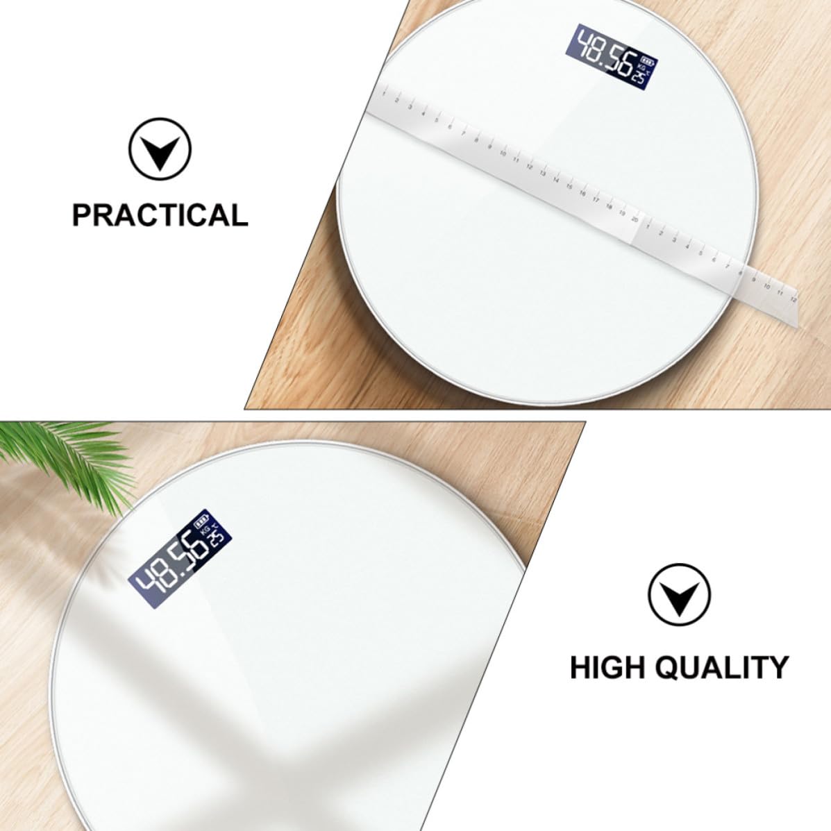 Digitale Körperwaage 0, 2–180kg, Weiß, 10g Teilung
