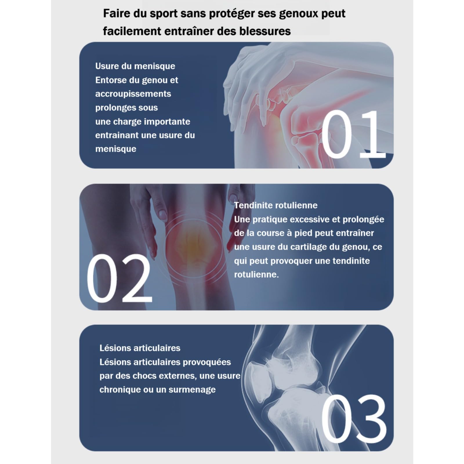 Inolyo Support Rotulien Réglable Antidérapant, Sangle Rotulienne Genoux(noir,2pcs)