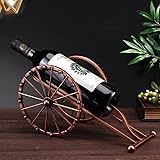 CicodonaGift Rustic Cannon-Shaped Single Wine Bottle Holder: Space-Saving Beer & Wine Storage