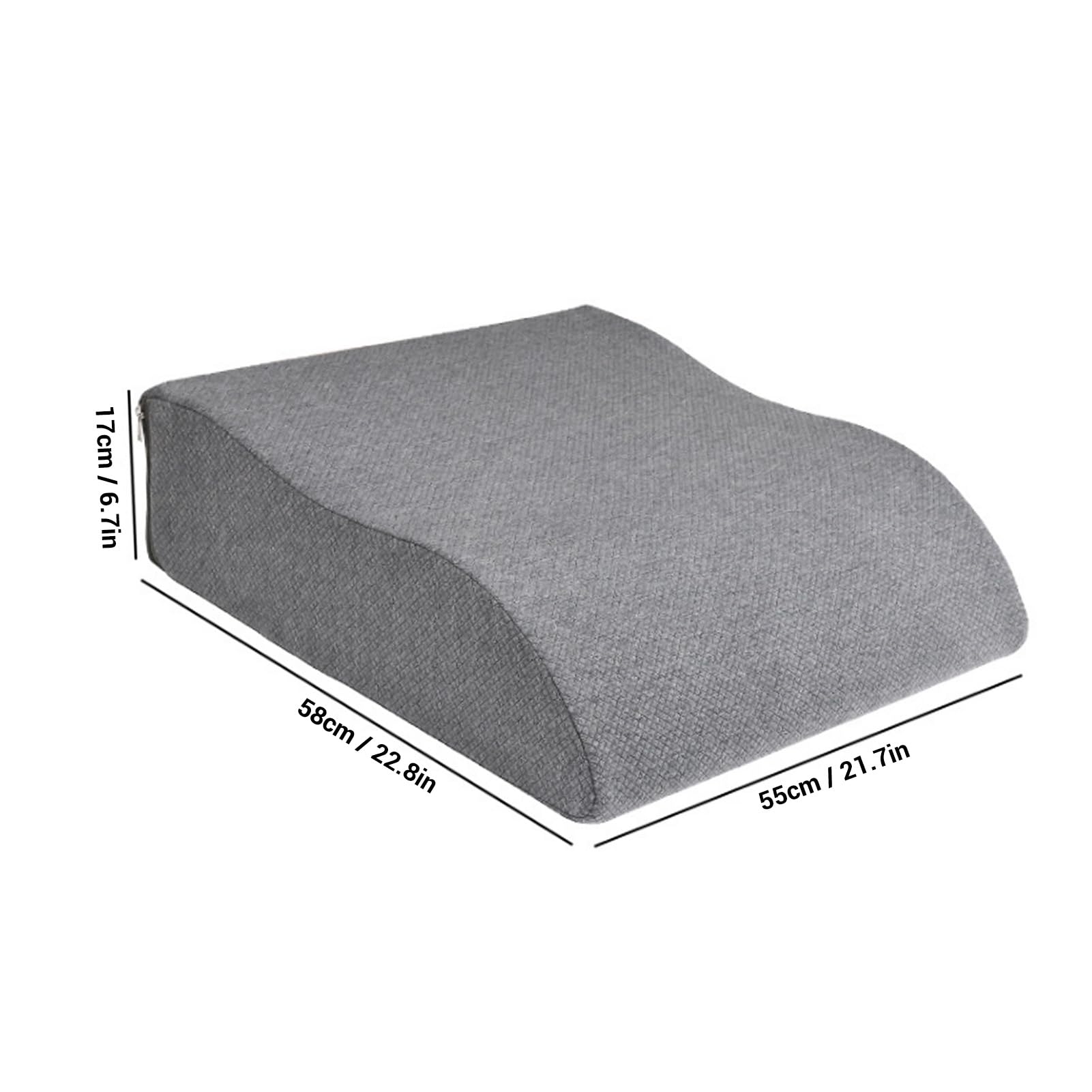 Luocute Almohada de Elevación de Piernas, Almohada de Espuma Viscoelástica para Piernas, Soporte para Rodillas en Forma de S, Cojín de Espalda Baja con Funda Extraíble Lavable, Almohada
