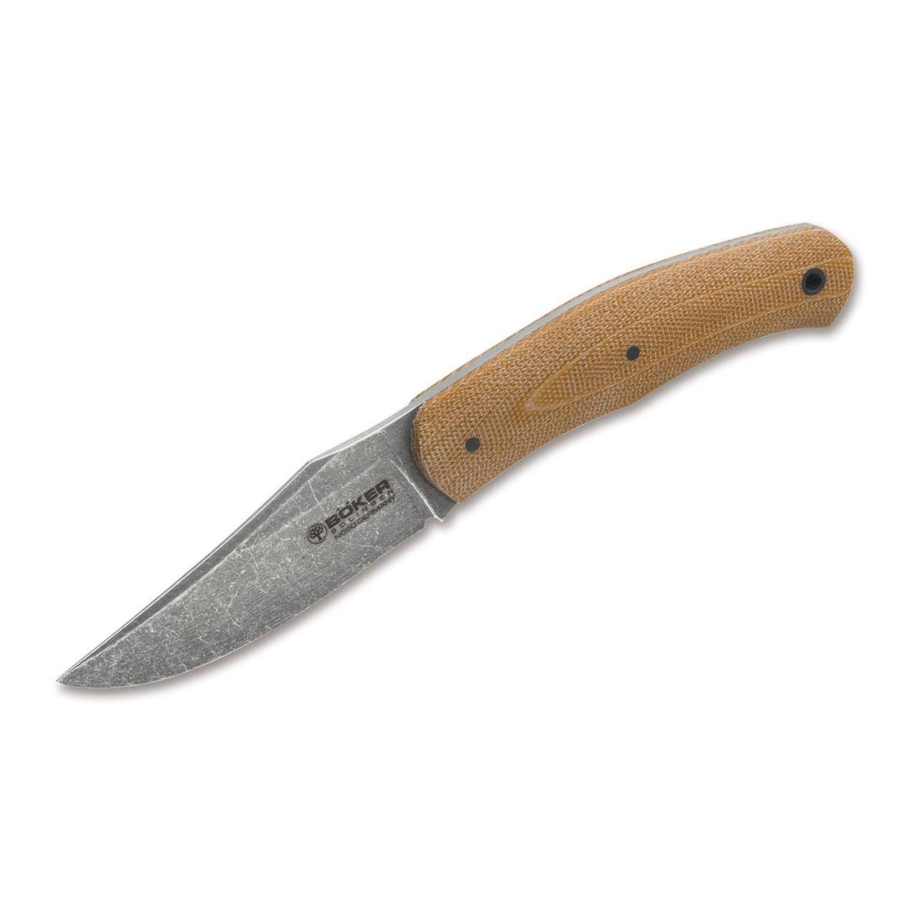 Böker Manufaktur Solingen Unisex – bokserki dla dorosłych, stały nóż, brązowy, 19,5 cm