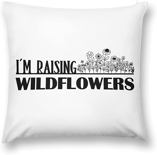 Fundas de almohada con versículo bíblico con citas inspiradoras de 18 x 18 pulgadas diseño de flores silvestres inspiradoras de terciopelo suave