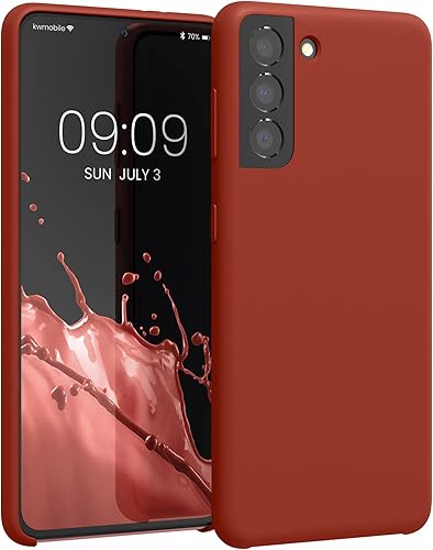 Miniatura 159 de kwmobile Funda Compatible con Samsung Galaxy S22 - Funda de teléfono de silicona TPU con acabado suave - Rojo Ruibarbo Piedra antigua,Azul