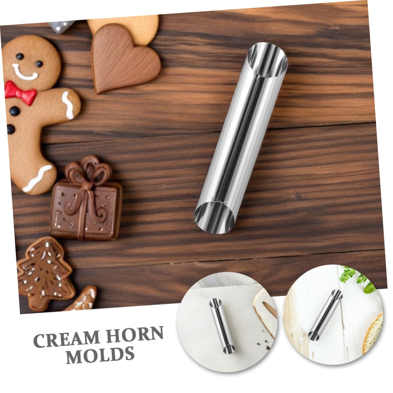 NUOBESTY 35pezzi Stampo per Pane Danese e Croissant in Acciaio Inox Tubi Antiaderenti per Cannoli alla Crema Stampi Corno per Pasticceria per Dolci