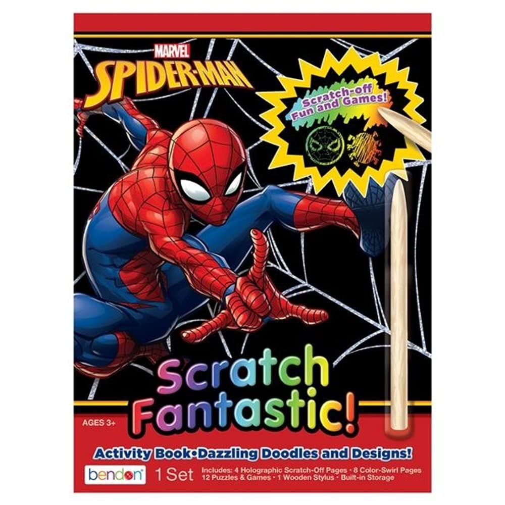 Bendon Marvel Spiderman Scratch Fantastic Activity Book
