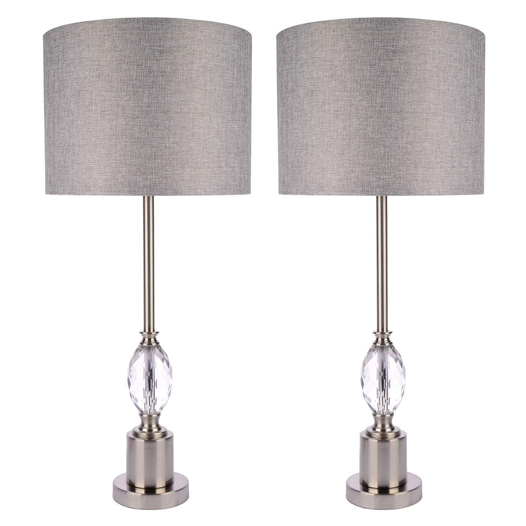 Buy Modern Crystal Table Lamps Set of 2, 76 cm Big Buffet Lamp with