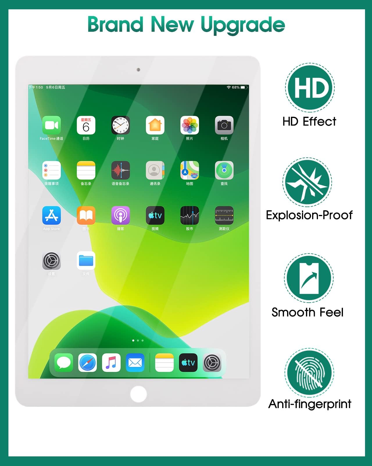 SRJTEK Per iPad Pro 9.7 pollice A1673 A1674 A1675 Touch Screen Sostituzione Digitizer Assembly Parti Kit Per iPad Pro 9.7 2016 Schermo LCD Display (Bianco)