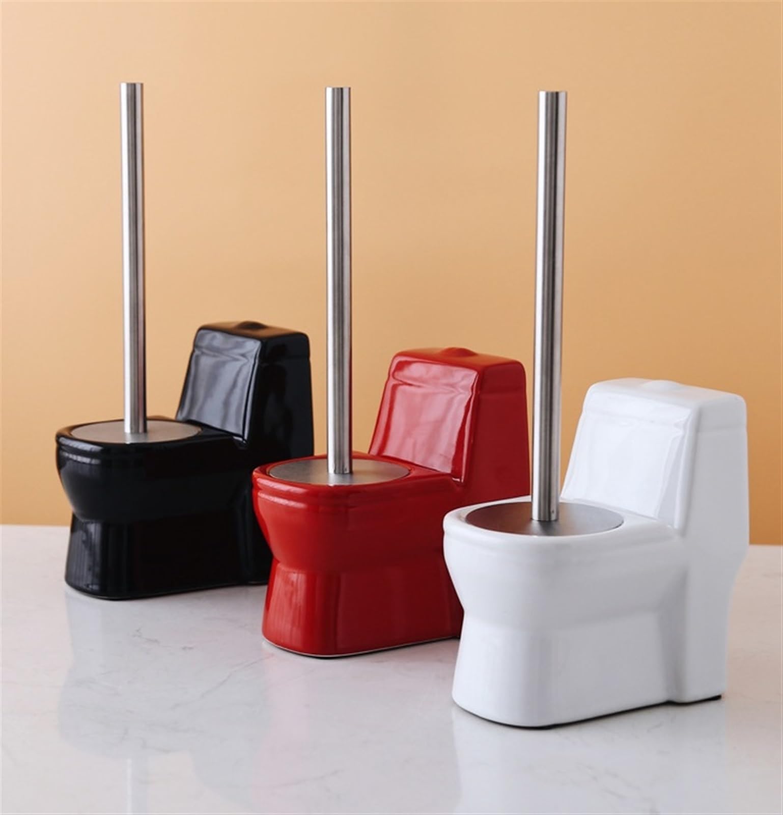Uso BañOs PúBlicos Cepillo Creativo For Inodoro con Mango Largo, Base De Cerámica, For Fregar For Baño Apto La Mayoría Inodoros