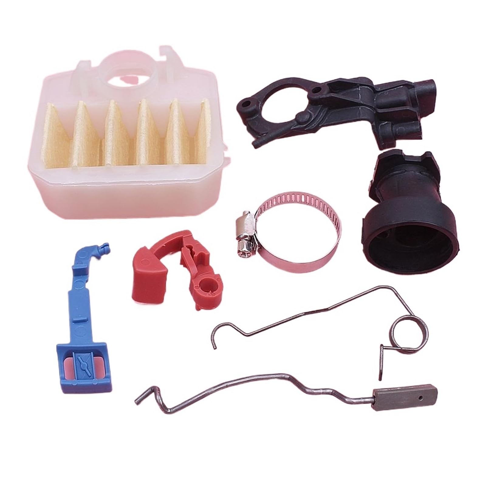 Flangia del collettore di aspirazione, Filtro dell'Aria Compatibile con Husqvarna 340, 345, 346XP, 350, 353, Molla dell'acceleratore, Interruttore, Motosega, Parte di Ricambio