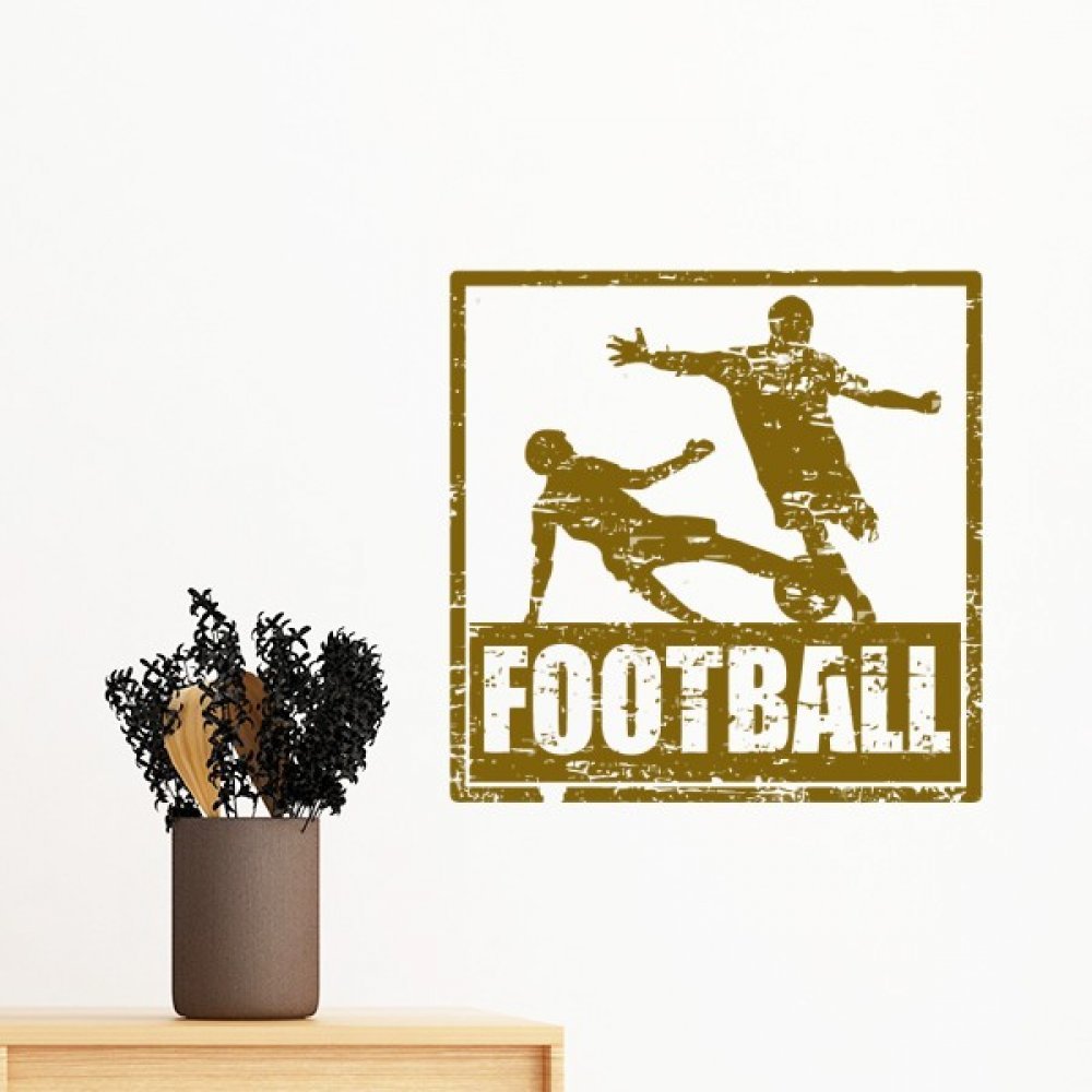 Papier peint DIY football marron pour décorer une chambre d'enfant