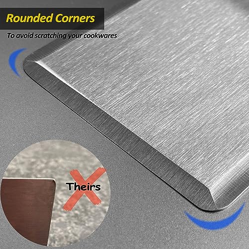 Image of Stainless Steel Metal Spatula, Long Griddle Spatula, Hamburger Smasher Turner Scraper - Pancake Flipper - BBQ Turner and Flat Top Griddle Fliiper - Commercial Grade,3x8 inch