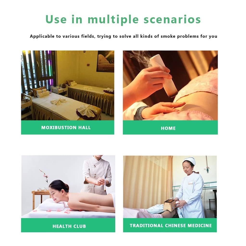 Przenośny pochłaniacz dymu Moxibustion Oczyszczacz dymu z 3 filtrami stopniowymi Pokrętło Regulowana rura ssania bambusowa do prac lutowniczych DIY (kolor: dwustanowiskowa rurka bambusowa)