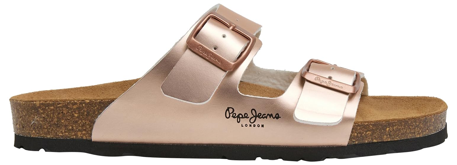 Pepe Jeans Oban Classic Mules With Double Straps Women's Bronze Size 38 (5)