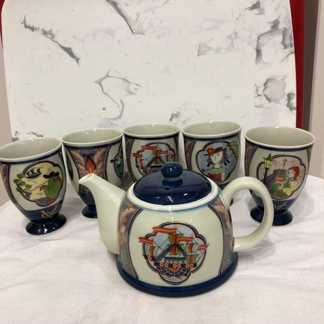 Amazon | 有田焼 長崎浪漫 VOC レトロ アンティーク ポット