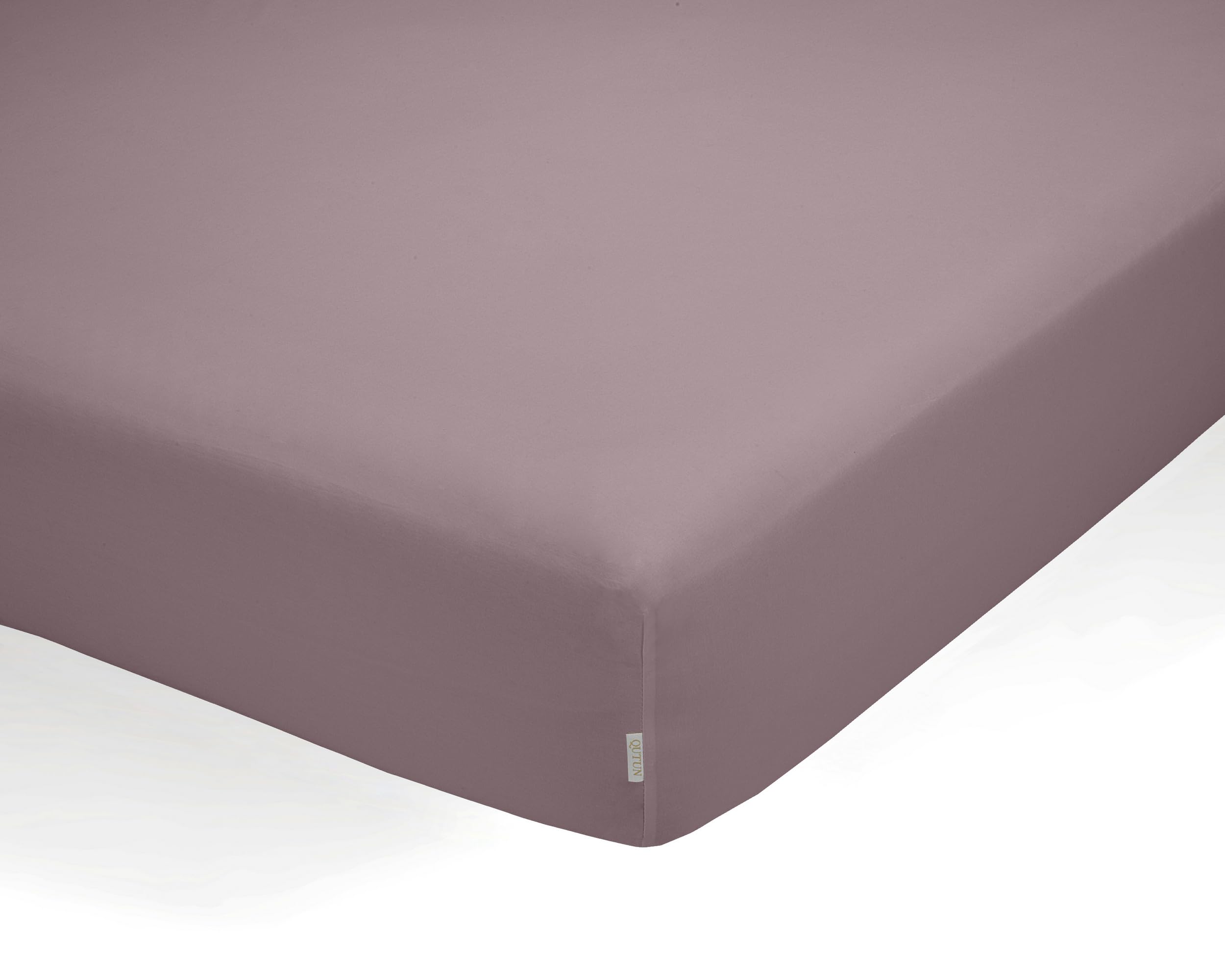 Sábana bajera ajustable de algodón orgánico color néctar. Cama de 180 cm.