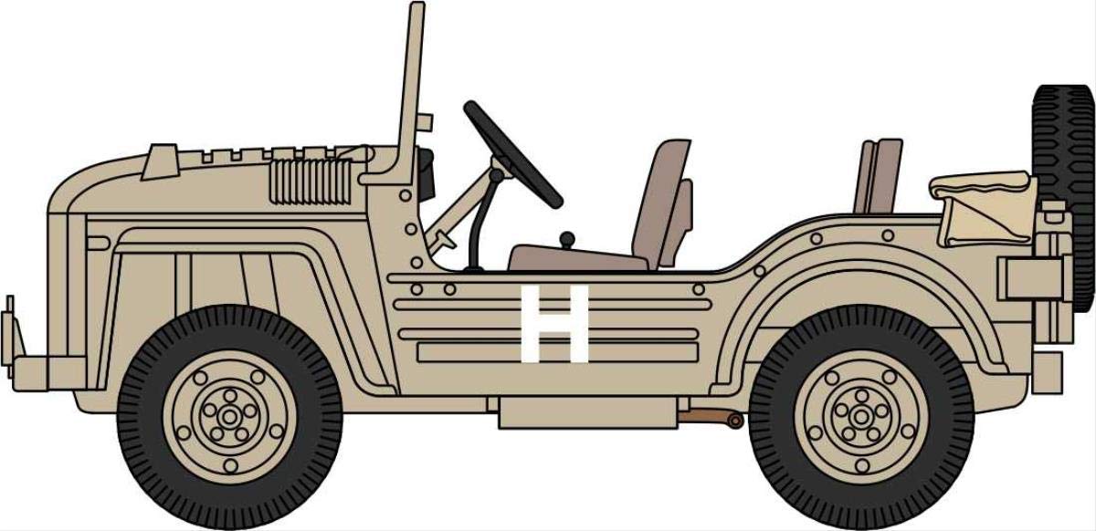 Oxford Diecast 1:76 Austin Champ 9th Parachute Reg 16th Airborne Brg Suez 1956 Collectable model 76AC002, Medium