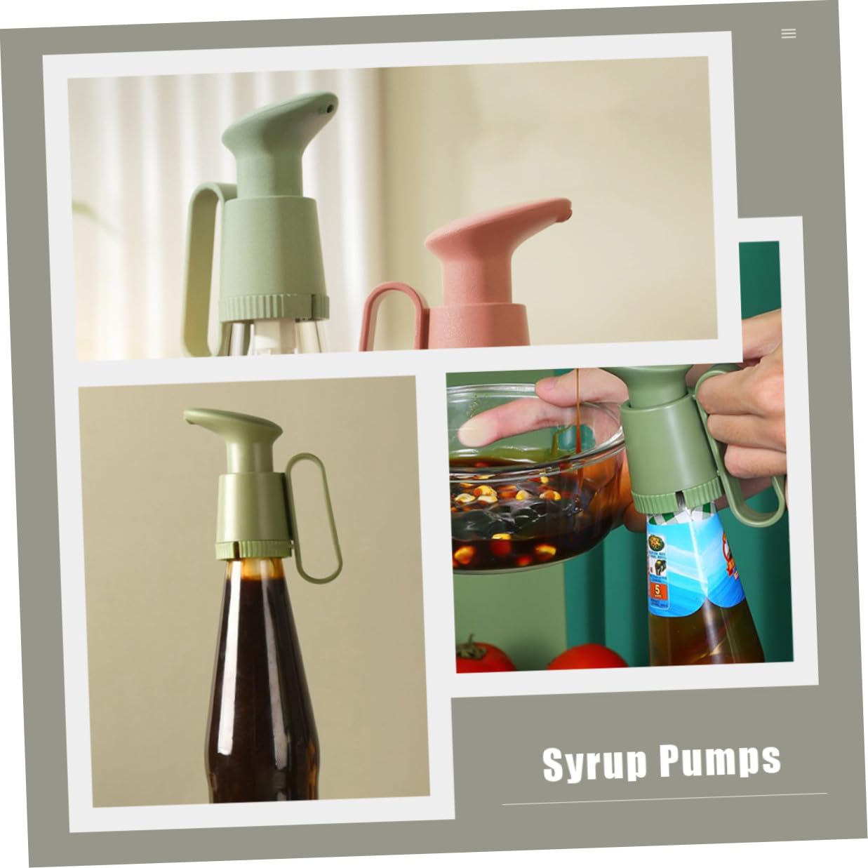 Healifty Pump Dispenser for Sauce Bottles with Hose Plastic Bottle Pump Head Replacement for Kitchen and Dining Use