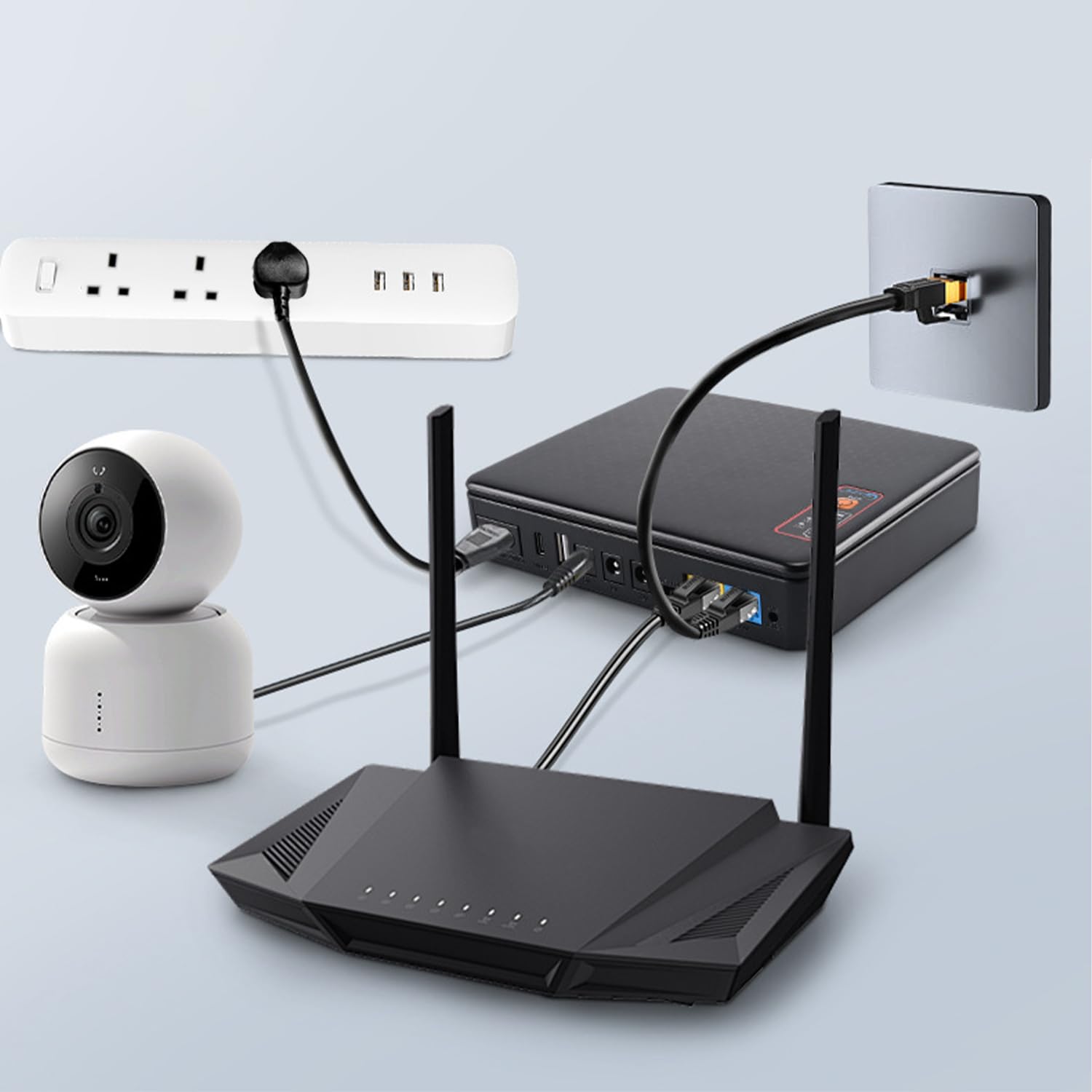 Mini UPS Gruppo di Continuità 20800mAh 12V 1,5A USB 5V 2A USB-C USB-A PoE