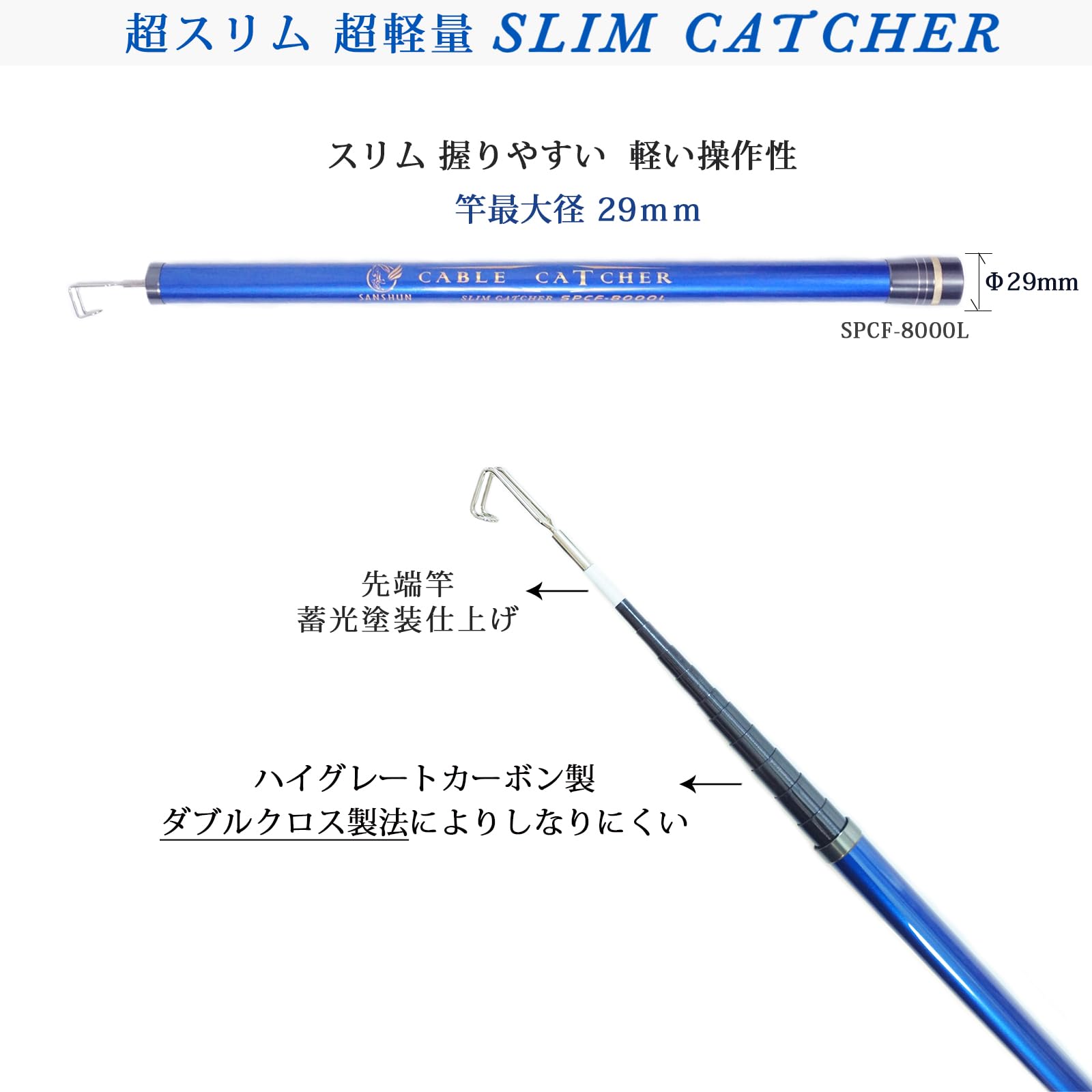 Amazon.co.jp: SANSHUN Extension 8m Cable Catcher Slim Series (SPCF 