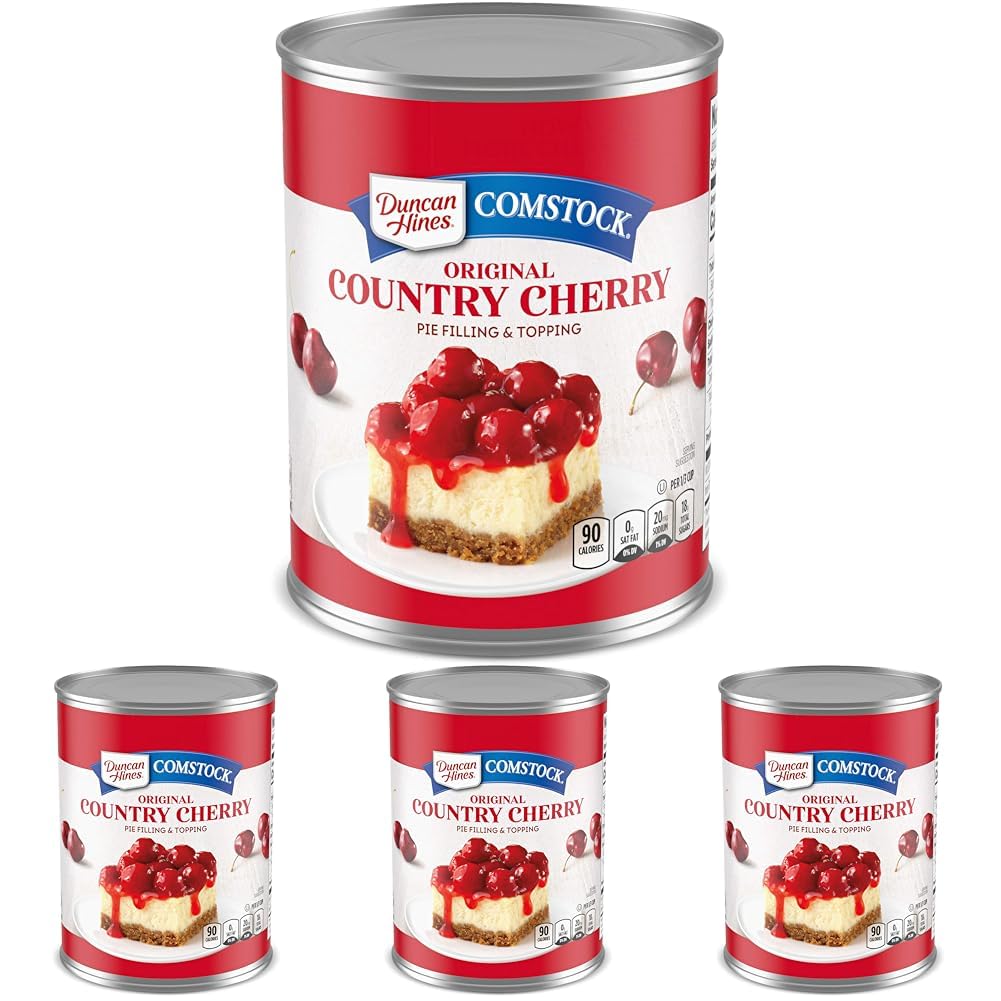 Duncan Hines Comstock Country Fruit Pie Filling & Topping, Cherry, 21