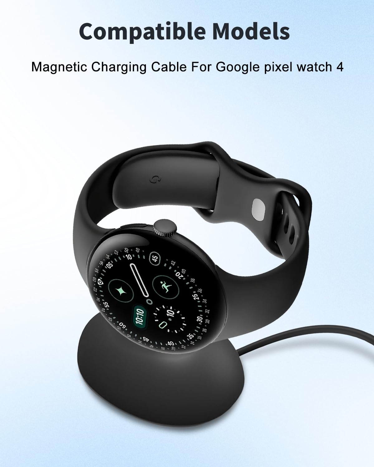 Confezione da 2 cavi di ricarica per Google Pixel Watch 4 41 mm/45 mm, cavo di ricarica rapida magnetico di tipo C, caricabatterie magnetico portatile compatibile con Google Pixel Watch 4