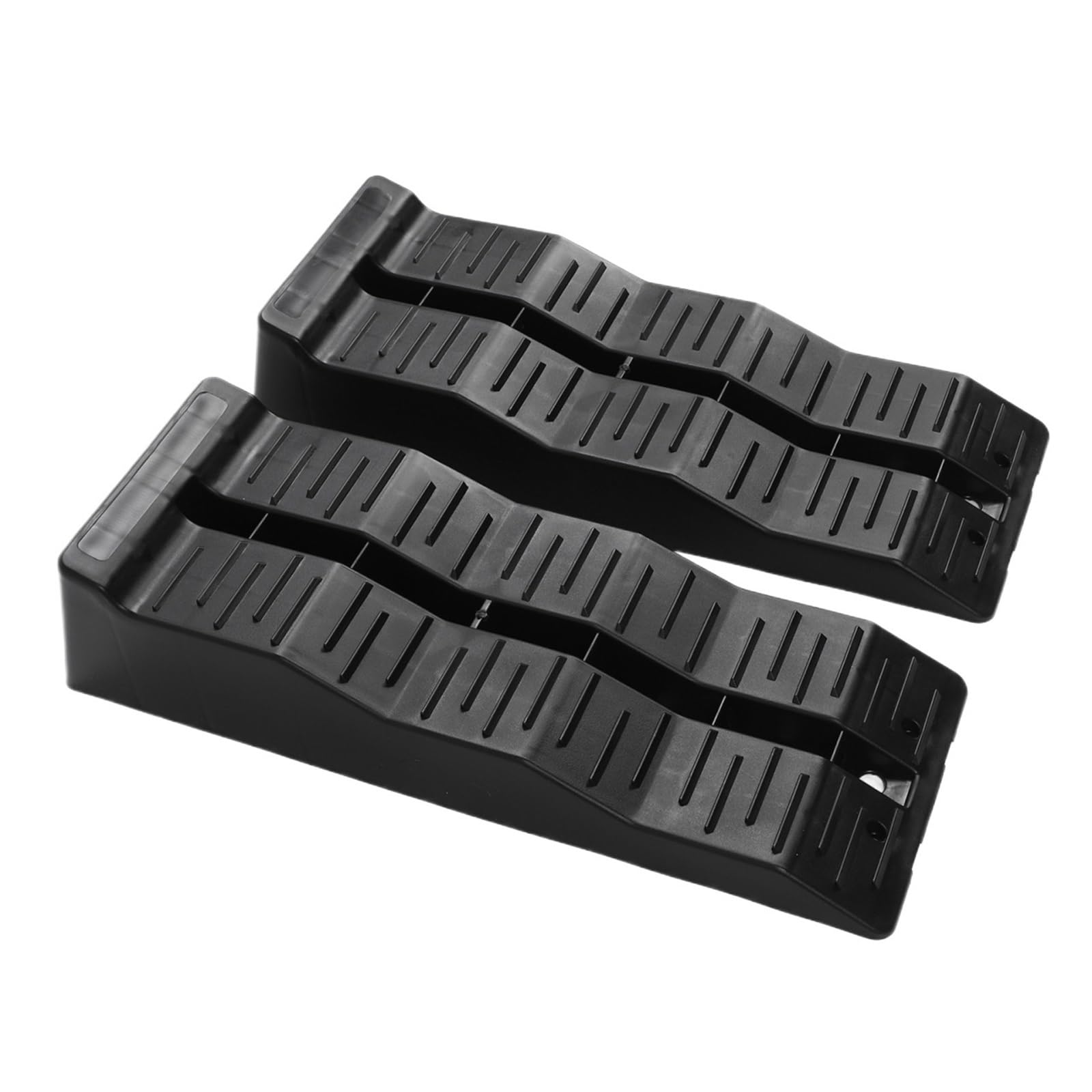 L6NqIAG Caravan Wheel Chocks 2pcs RV Leveling Ramps 11000LBS Load Capacity Leveler Wheel Chock for Travel Trailer Campers Truck