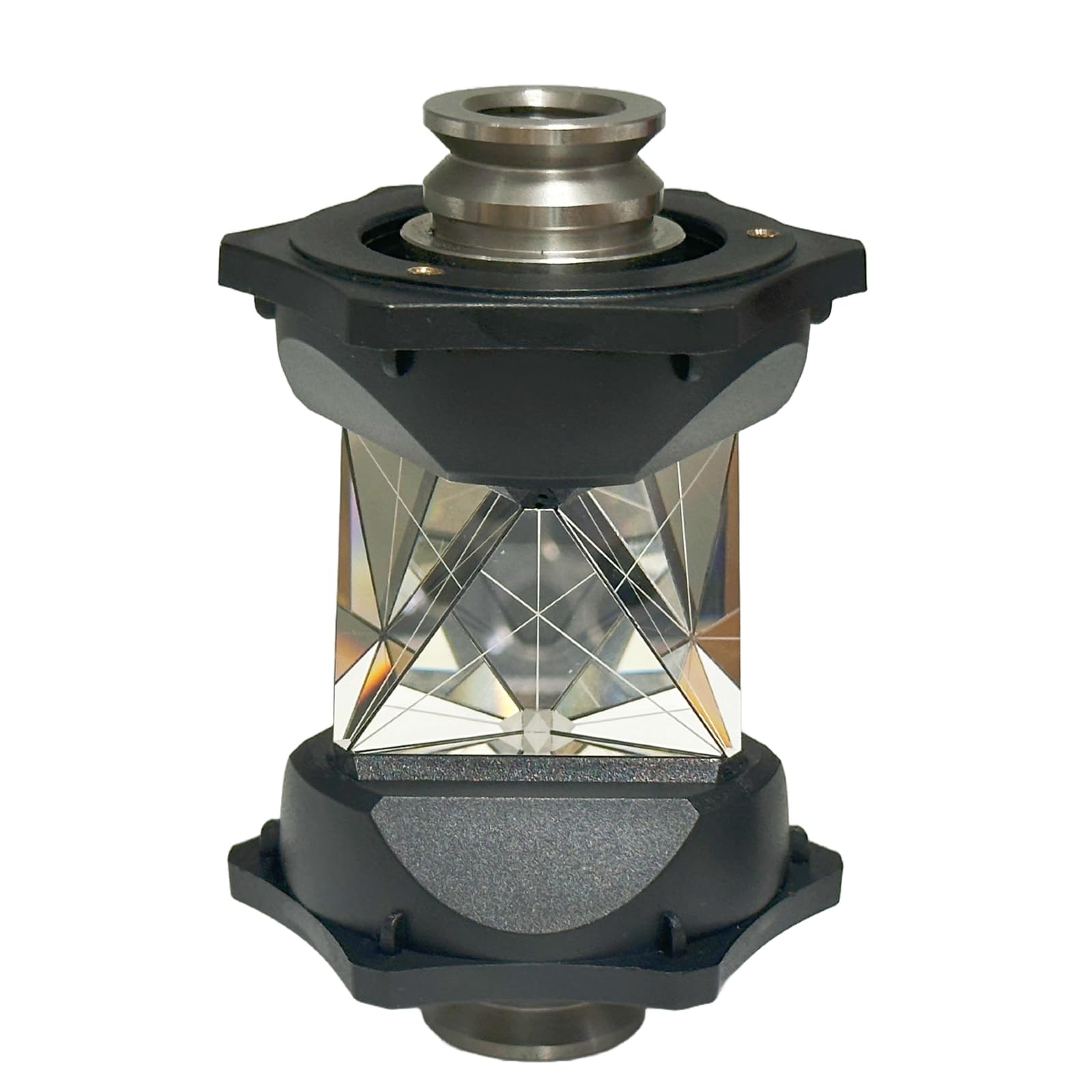 ATP1 Replacement 360 Degree Reflective Prism Compatible with Topcon Sokkia Total Station with Standard 5/8x11 Female Thread Protect Soft Bag Total Station Silver‑Coated Surveying Prism