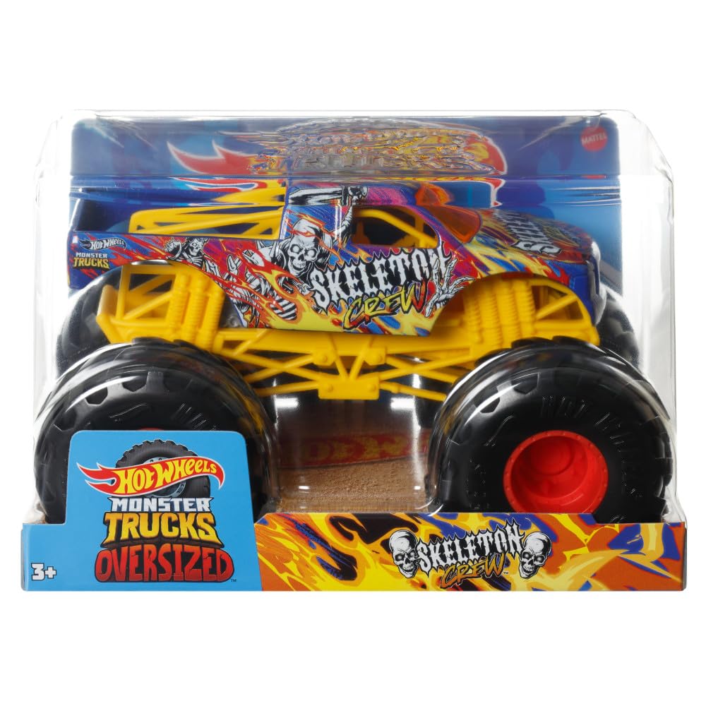 Hot Wheels Big Monster Truck Car Scale 1:24 - Assorted Models, Yellow - Image 5