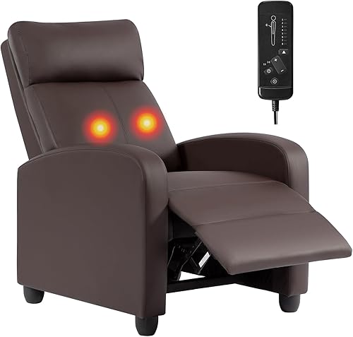 Miniatura 66 de BestMassage - Sillón reclinable para sala de estar Moderno sofá con respaldo alto, asiento para cine en casa con soporte lumbar (con masaje,