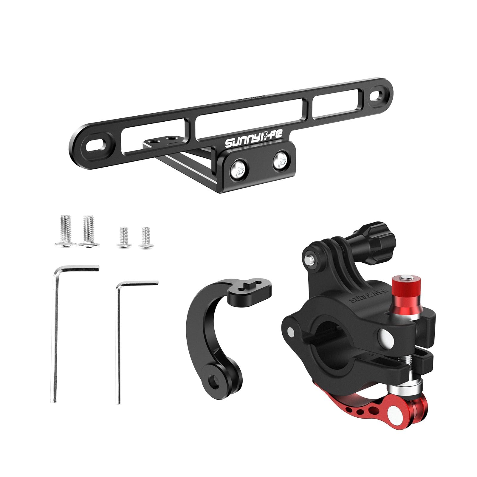 Halterung aus Aluminiumlegierung für DJI RC Pro, sichere Lenkerhalterung zum Radfahren mit Action-Kameras, kompatibel mit insta360-Serie, Schwarz