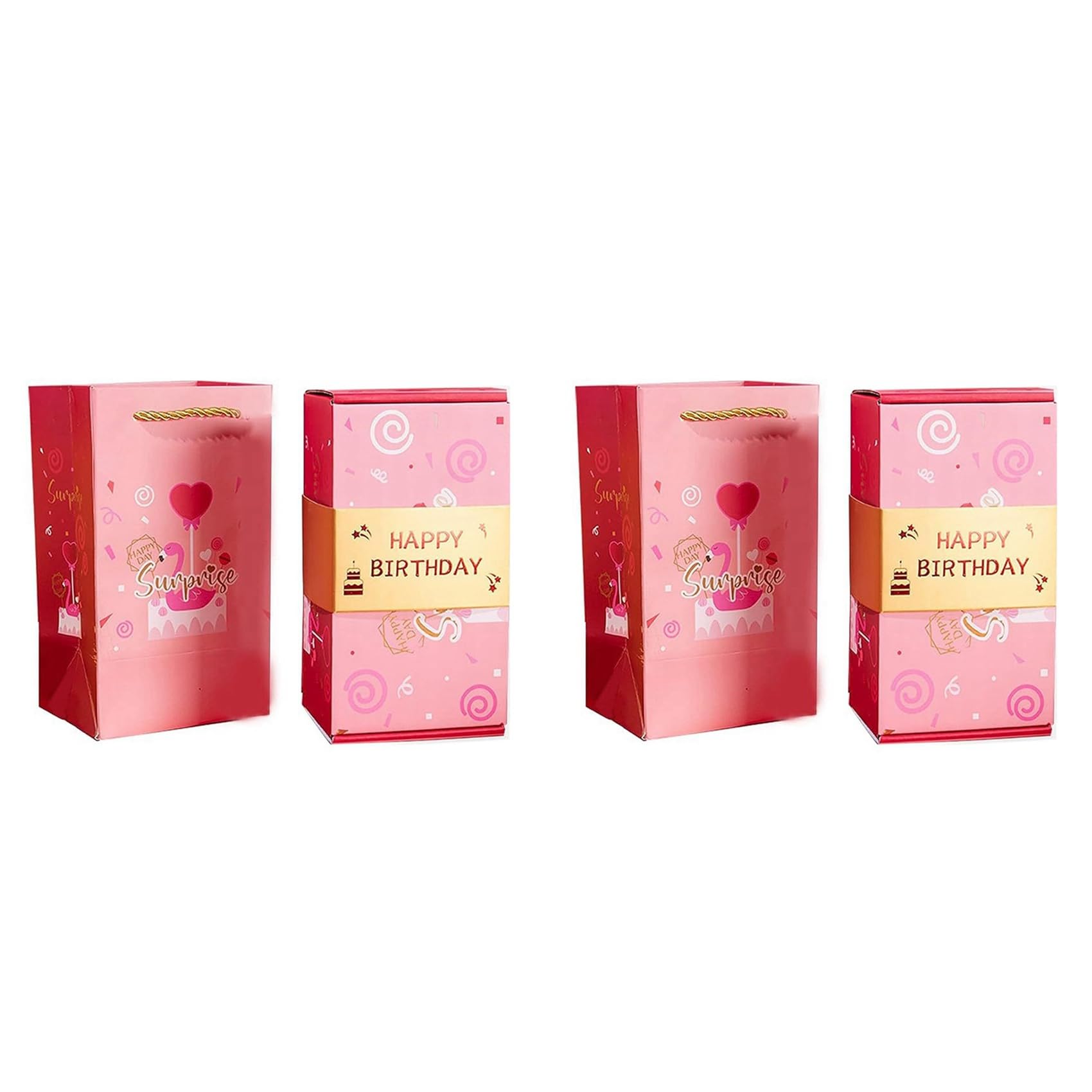 Oewwthy As Shown 2X Exploding Gift Box Money Up Surprise Birthday Prank Box, Money Roll Gift Box Chinese Red Envelope B