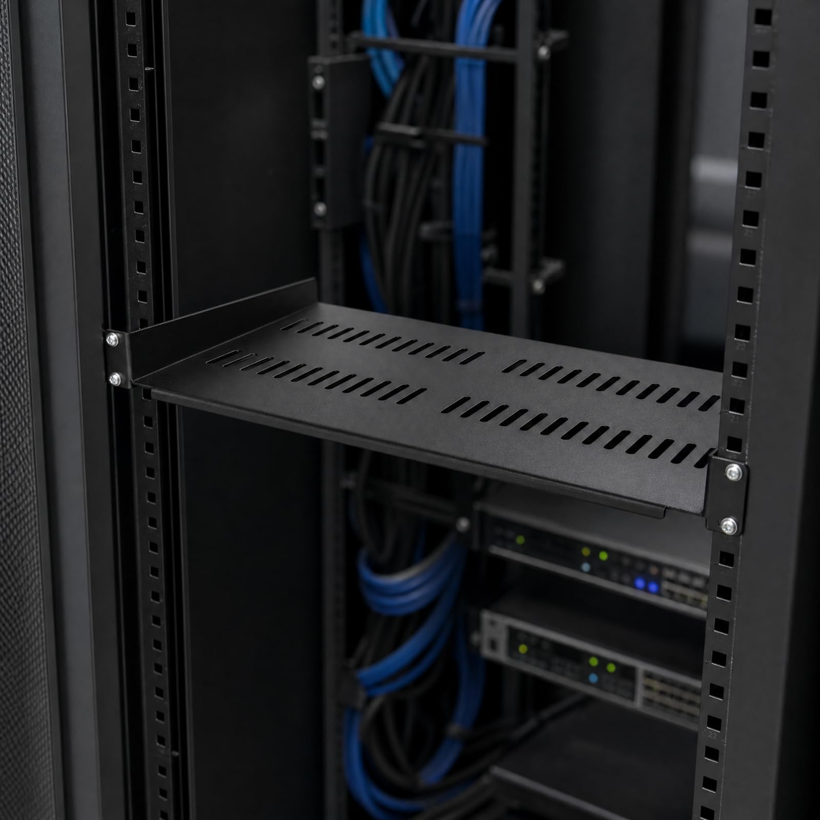 Estructura Soporte para Rack Servidor con Ventilación Pasiva y Material Resistente Acero con Hardware Montaje Incluido Acuado para Uso en CE Datos