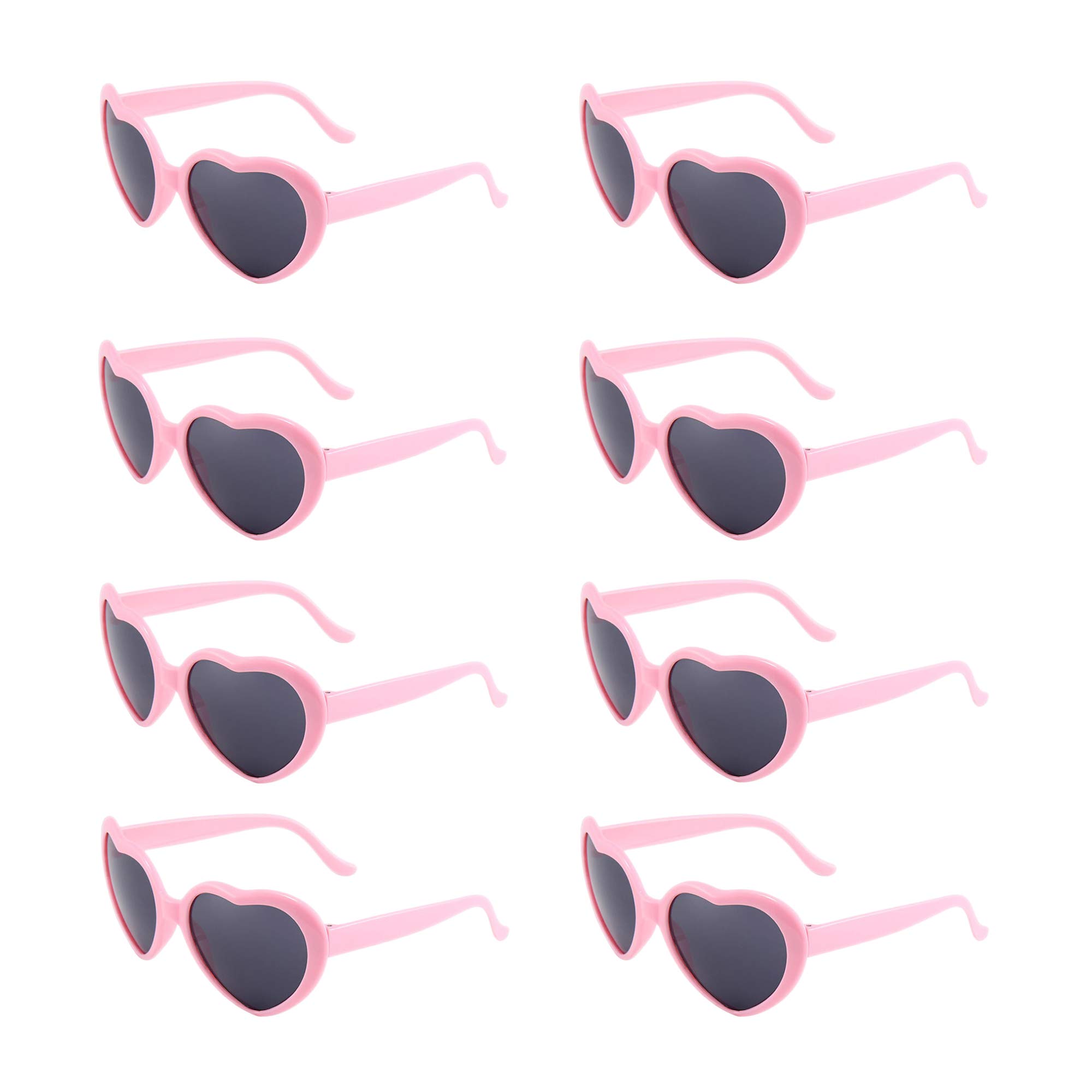 Neon Colors Sunglasses Bulk Wholesale Heart Sunglasses Party Favor Supplies  for Adults Packs