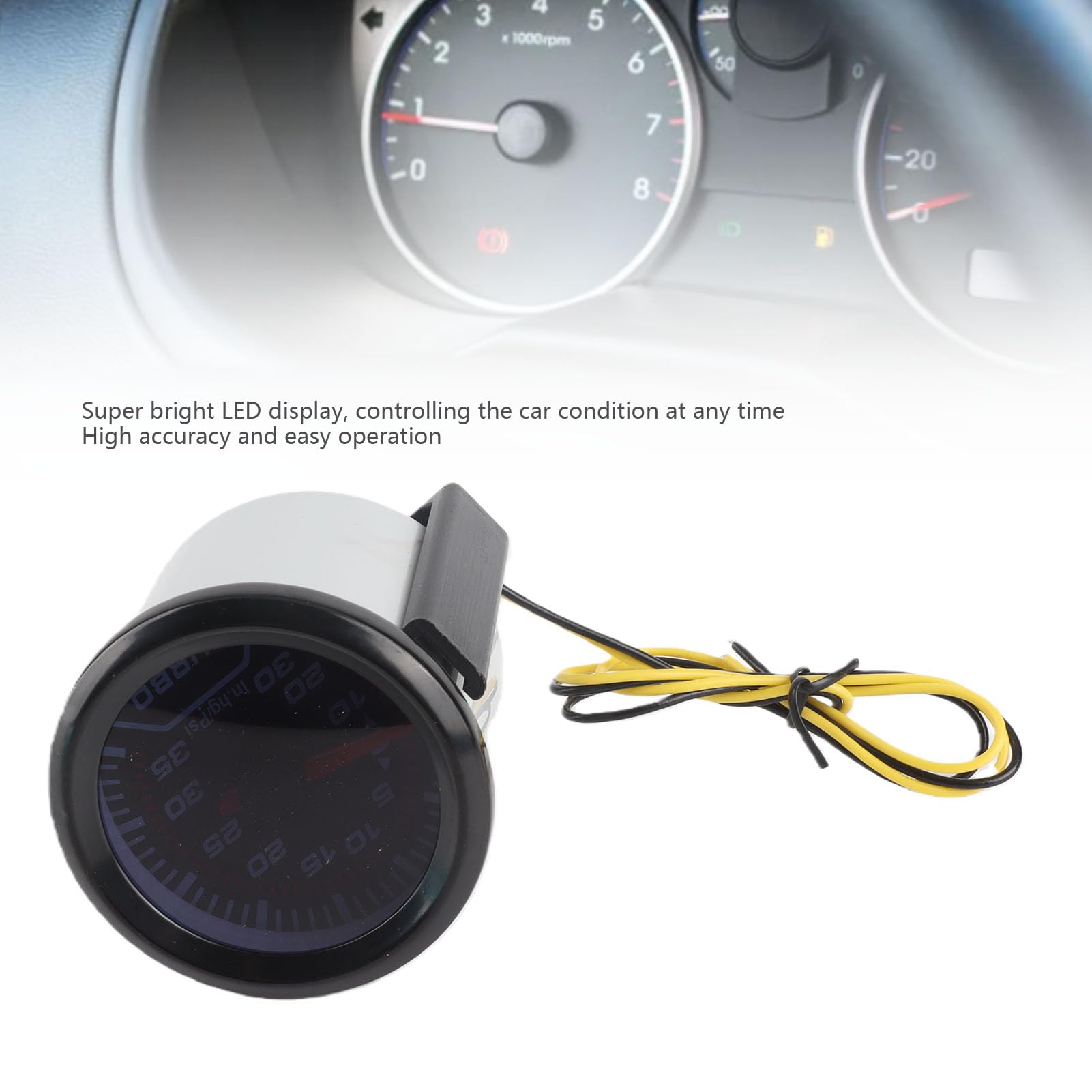 Manometre Pression Turbo - Componenti per La Distribuzione dei Ricambi Auto Misuratore di Livello Psi con Accelerazione Turbo Digitale A LED 2 "per Auto Universale