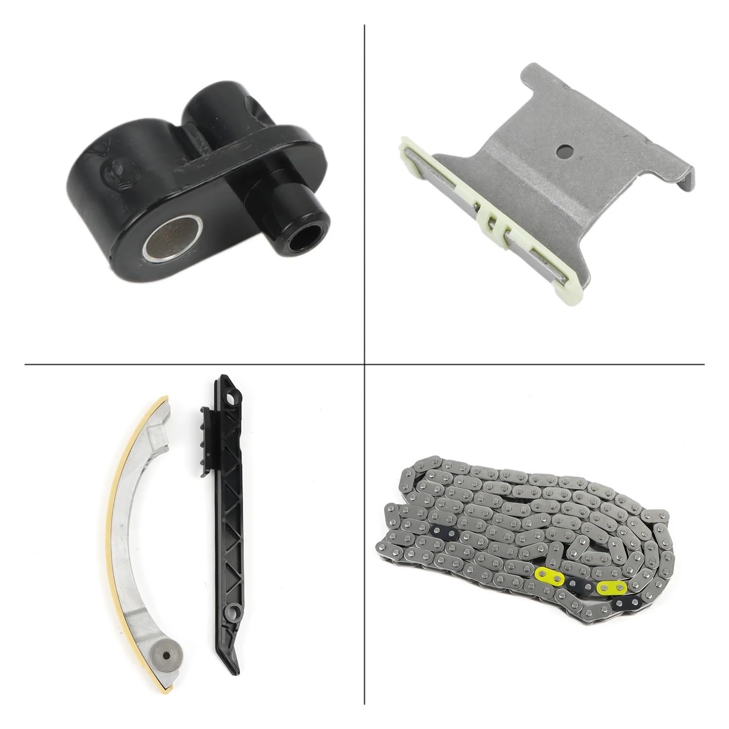 Accesorios de repuesto 1 juego de cadena de distribución de motor TKC8002 con tensor de tapón de aceite.