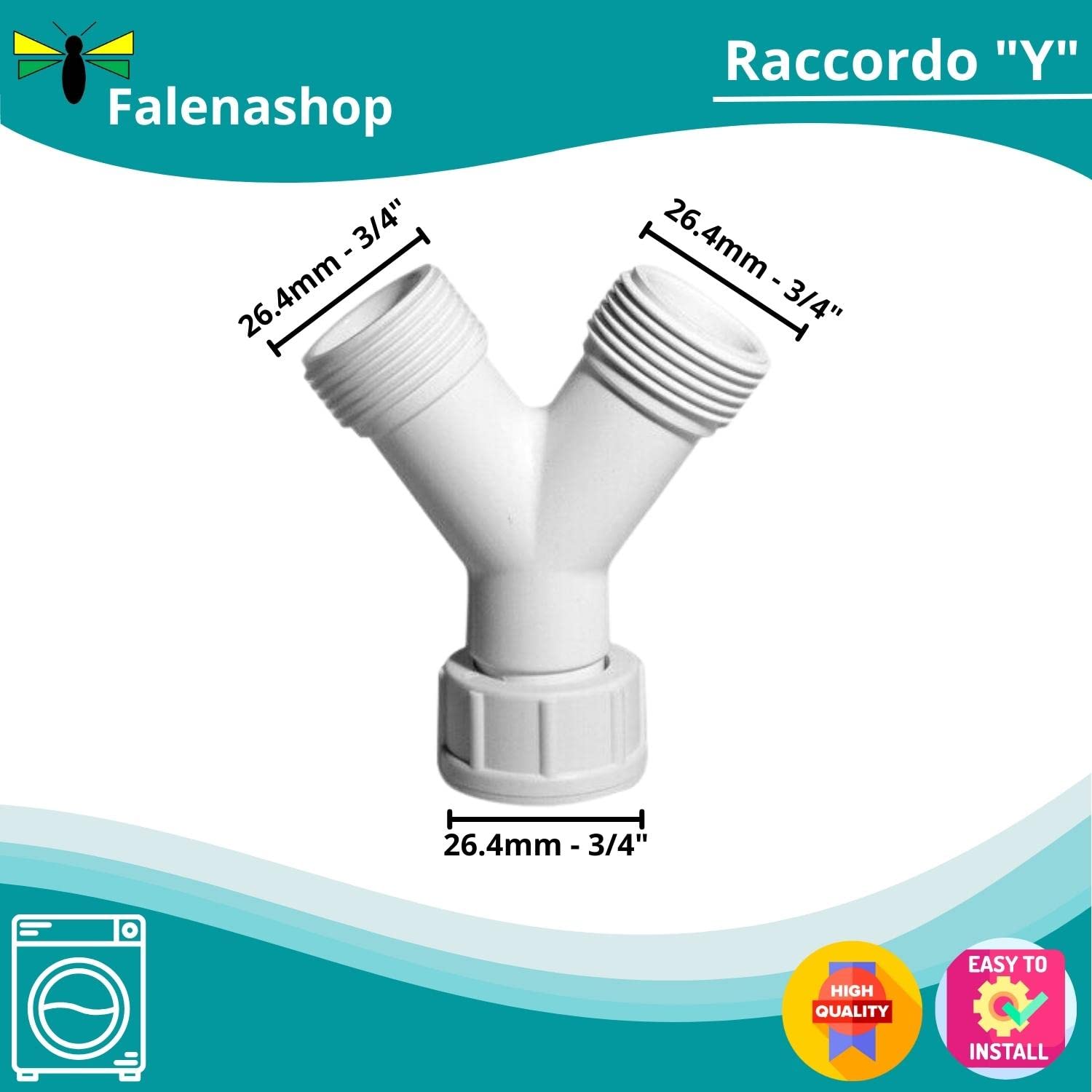 2 Stück Waschmaschine Abfluss Adapter - Y-Verbinder Für Spülmaschine & Waschmaschine