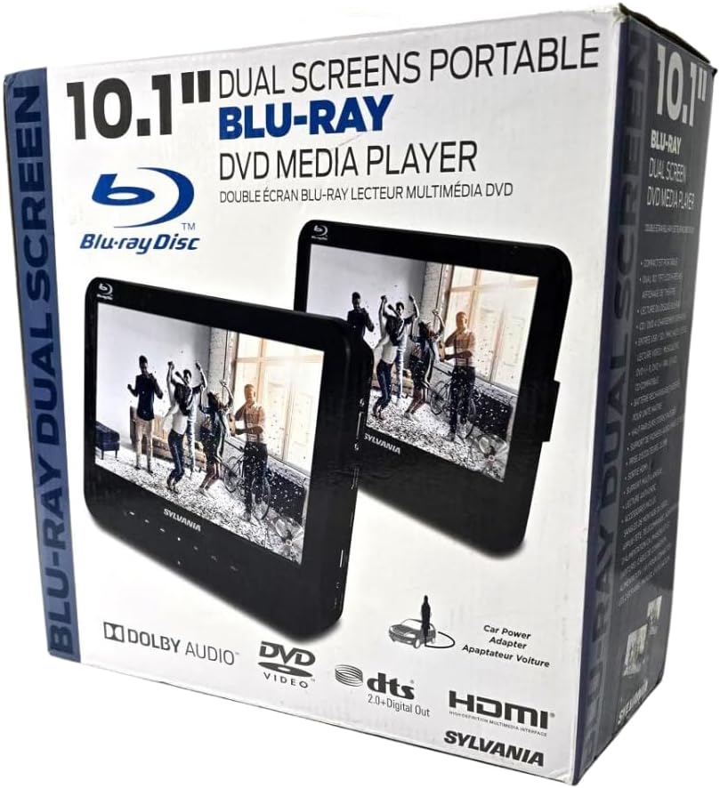 Renewed Sylvania Dual Screen Portable Blu-ray Barbados Ubuy