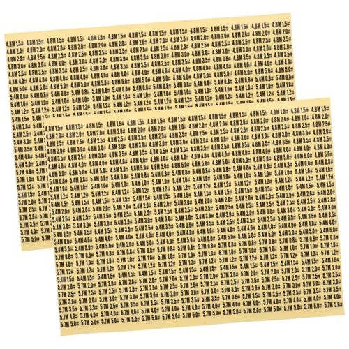 balacoo Fishing Line Decals 2 Sheets Numbered Stickers for Spinning Baitcasting Angling Line Number Decals Set